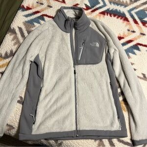 Women’s North Face Grey Fleece Zip Up Jacket